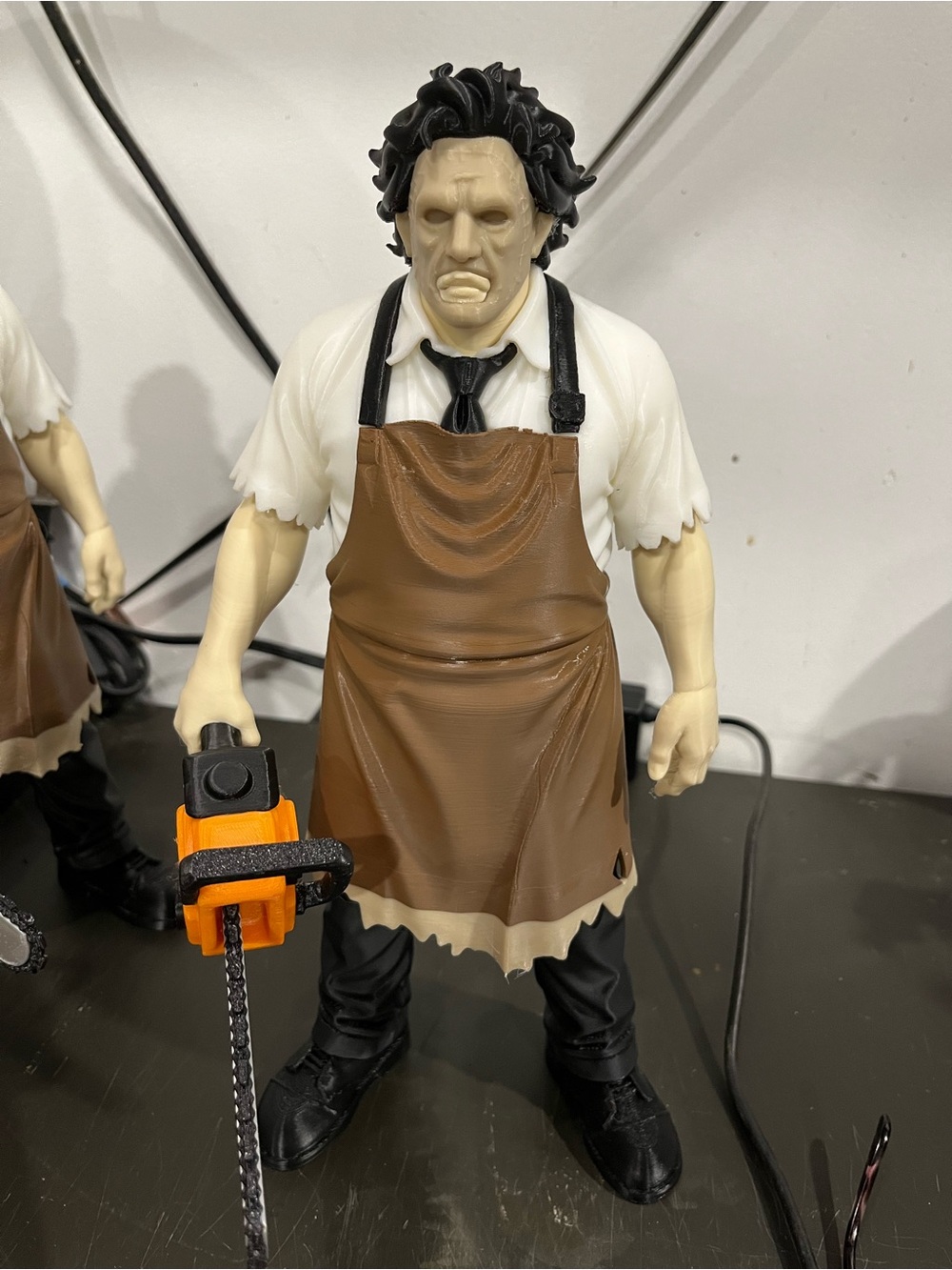 Brown Leather-Look Butcher Apron 3d printed
